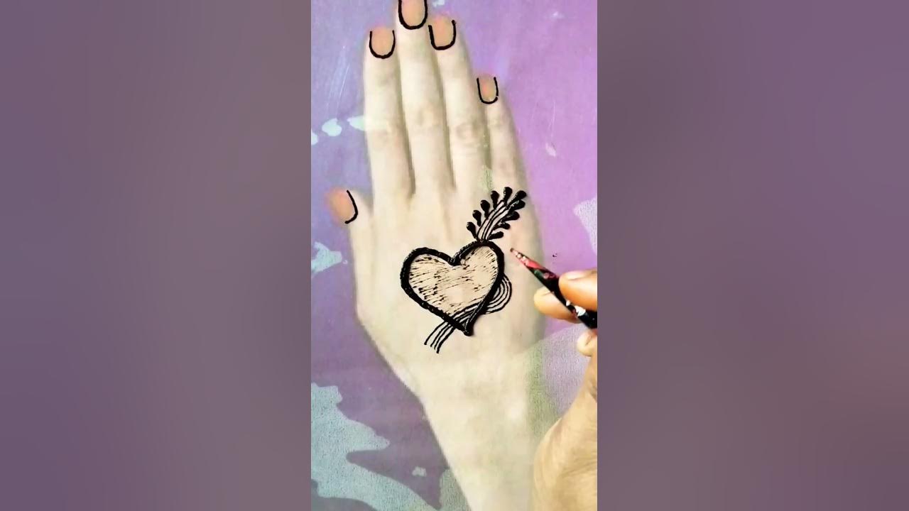 New Stylish Heart S ️A Tattoo Mehndi Design|Latest Mehndi # ...