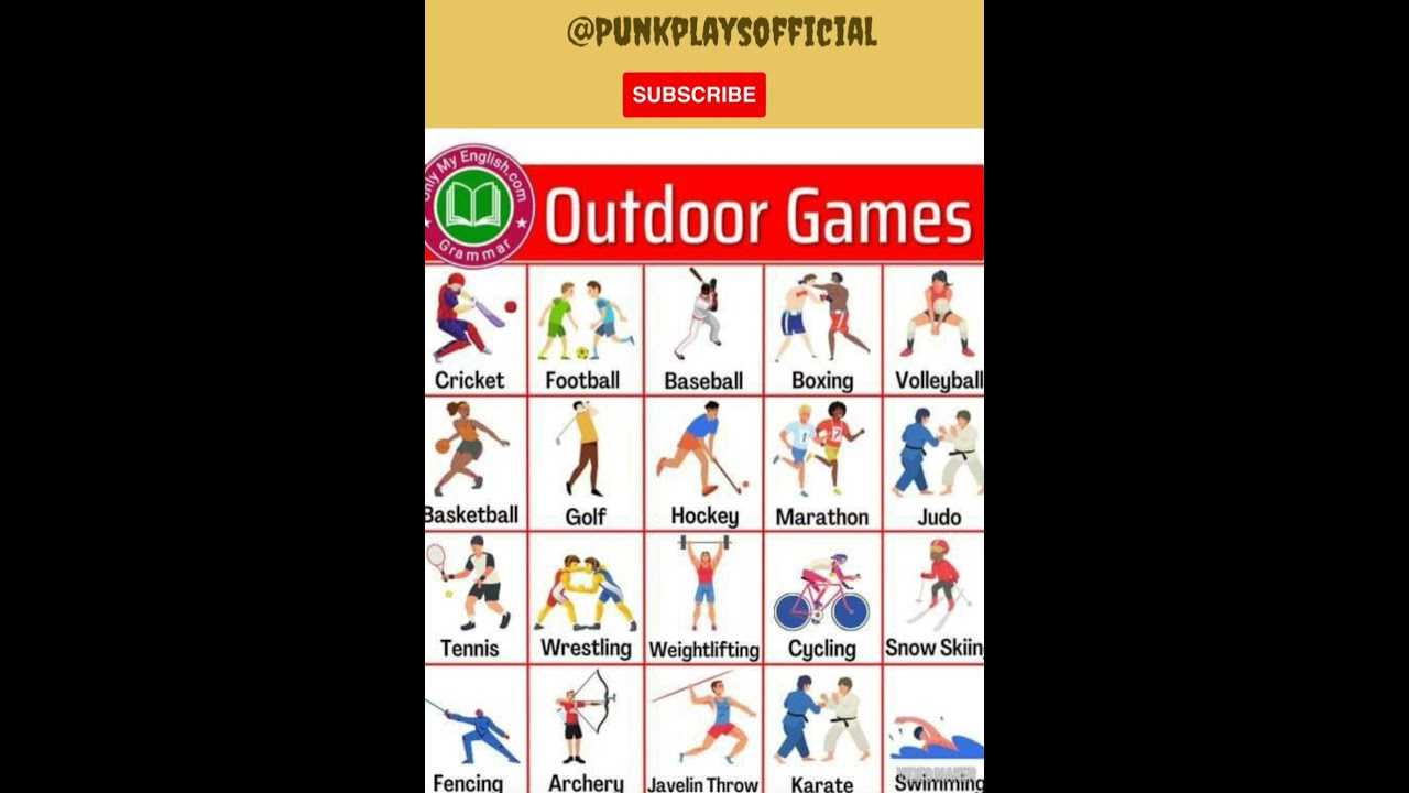 Types Of Outdoor Games 