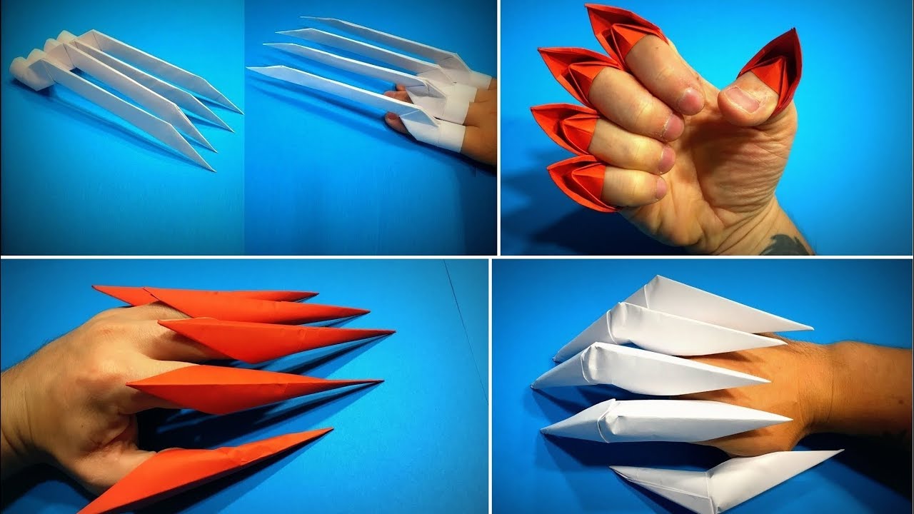 Top 7 Origami Claws How To Make A Paper Claws Halloween Diy Easy