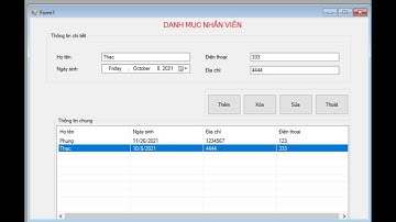 [TH LTGD] Câu 22: Form quản lý sinh viên, Listview, thêm sửa xóa, chọn 1 dòng trong Listview