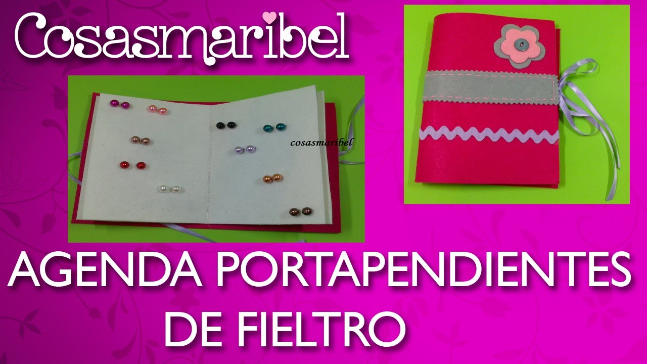 Agenda portapendientes de fieltro.Organizador de - YouTube