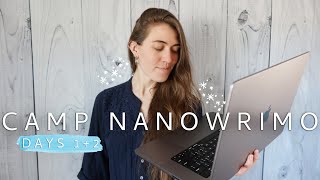 CAMP NANOWRIMO DAYS 1+2 | Writing Vlog and a Stressful Week | Natalia Leigh