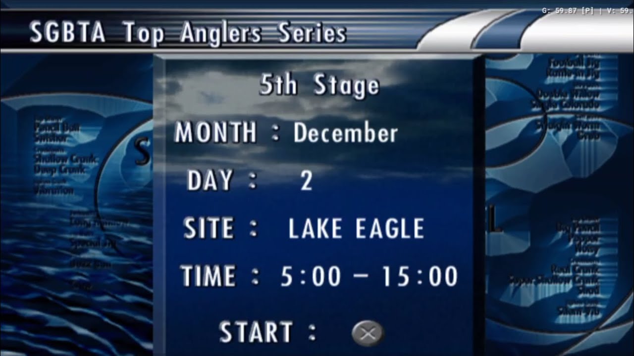 Tournament Stage 5 Day 2 – (Final TOP Anglers Series) Sega Bass Fishing Duel ps2 [AetherSX2]