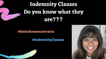 What is an "Indemnity Clause"???? Why you should care...#Bitesizevideo #Contracts