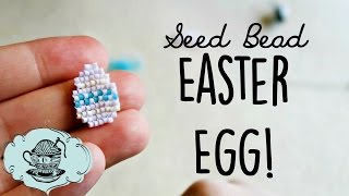 DIY Seed Bead Easter Egg Square Stitch // Bead Weaving // ¦ The Corner of Craft