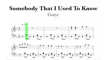 Gotye - Somebody That I Used To Know Sheet Music