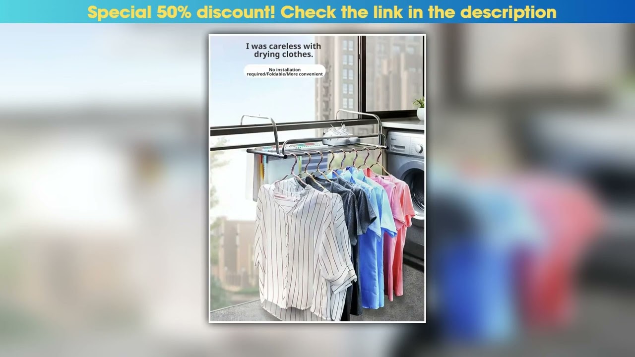 Household Retractable Balcony Clothes Rack Stainless Steel Foldable shoe rack Multifunctional