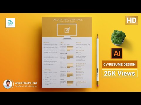 how-to-create-a-cv/resume-template-in-illustrator-:-✪-illustrator-tutorial-✪