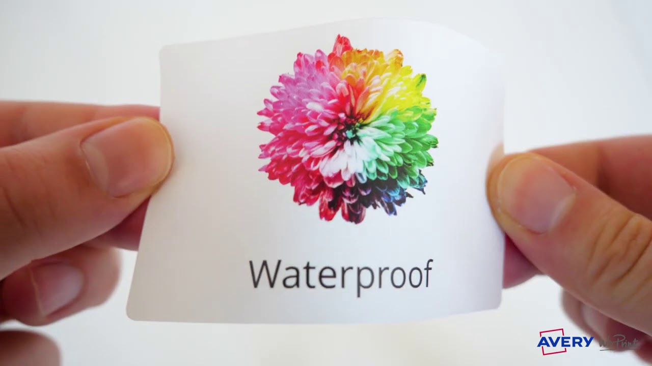 Etichette adesive impermeabili di Avery: crea le tue etichette a prova di umidità