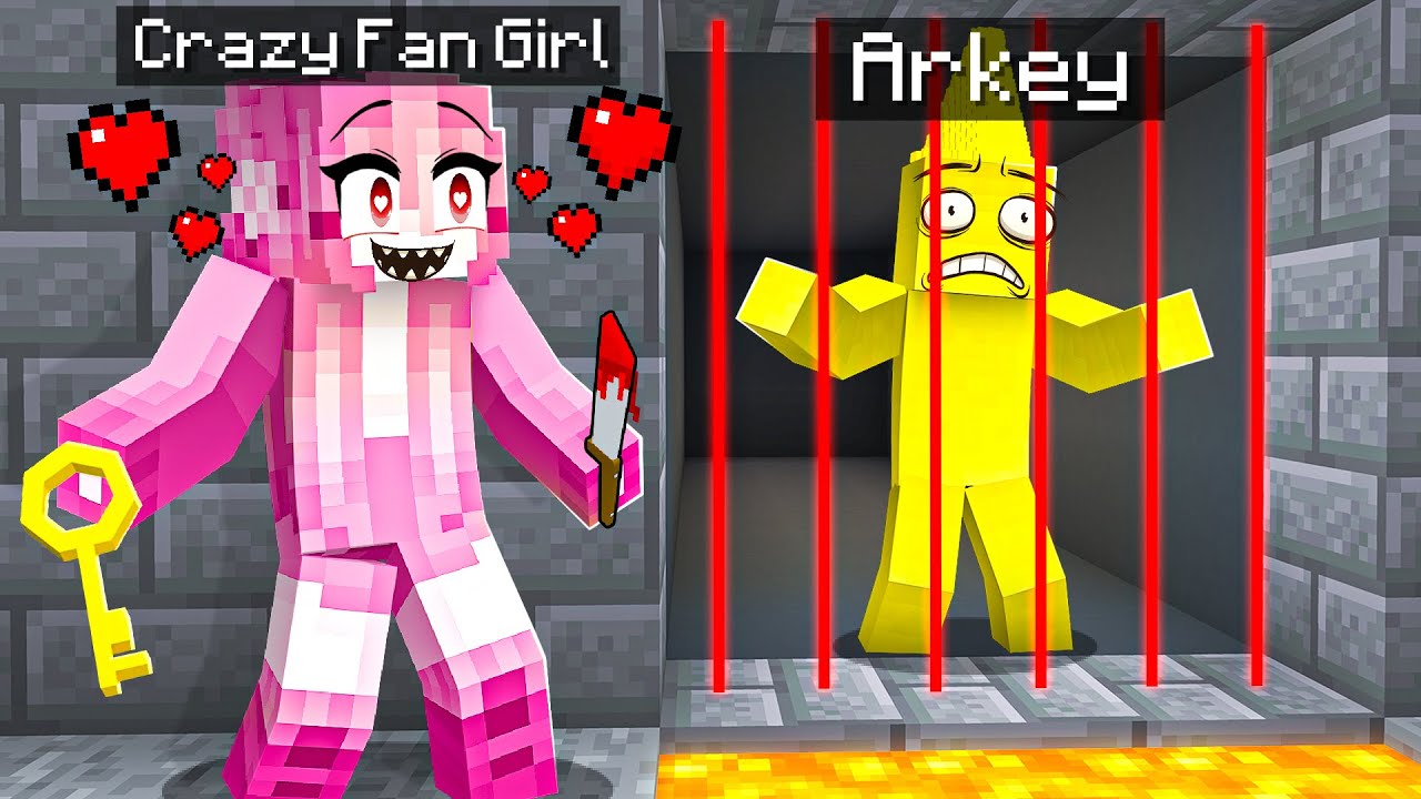 Kidnapped By a CRAZY FAN GIRL in Minecraft!