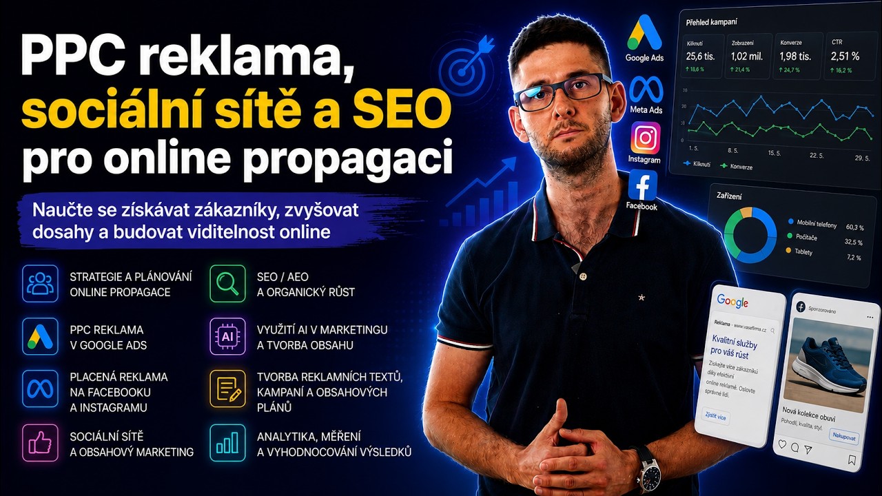 Náhled videa: Školení PPC reklama, sociální sítě a SEO pro online propagaci