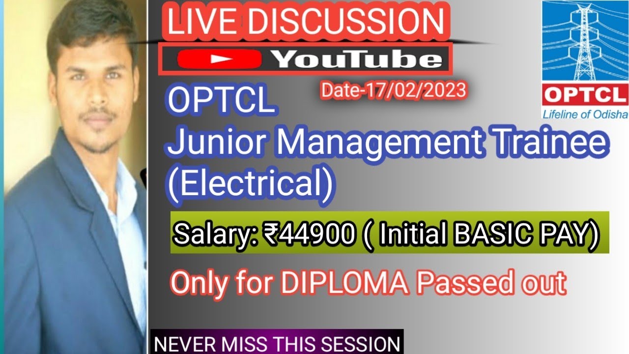 OPTCL RECRUITMENT 2023 // OPTCL JUNIOR MANAGER (JMT) RECRUITMENT DETAILS ||
