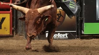 WRECK: J.B. Mauney gets slammed by Cash Ya (PBR)