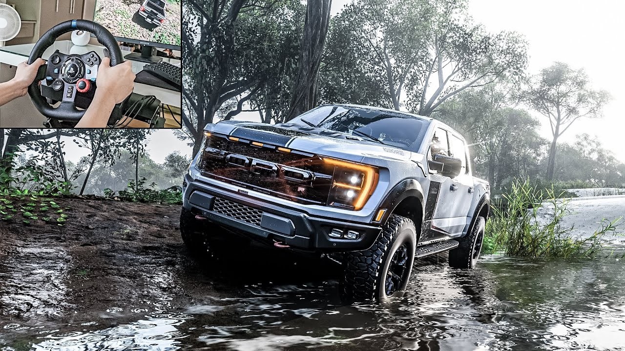 OFFROADING Ford F150 Raptor R - Forza Horizon 5 Gameplay | Logitech G29