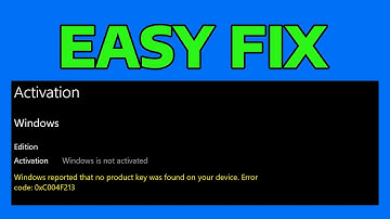 How To Fix Windows Activation Error 0xC004F213 (Windows is Not Activated)