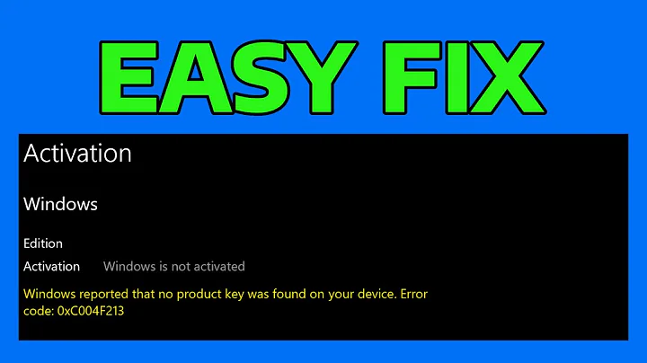 How To Fix Windows Activation Error 0xC004F213 (Windows is Not Activated)