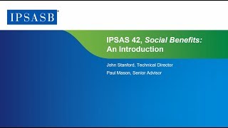 Webinar: Introduction to IPSAS 42, Social Benefits