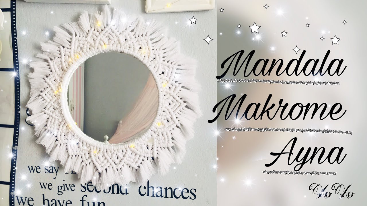 MANDALA MAKROME AYNA🖤// MANDALA MACRAME MİRROR✨