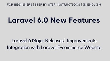 Laravel 6.0 New Features | Laravel 6 Major Releases | Improvements | Laravel 6 E-com Website