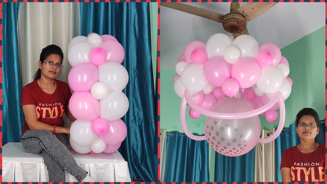 # 43: Balloon jhoomar | birthday decoration ideas at home