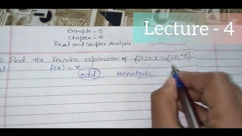 #Fourier_series#Lect.4#Example 5 (ex. 4.1) ||Real and complex analysis|| #Bsc_ba_6th sem
