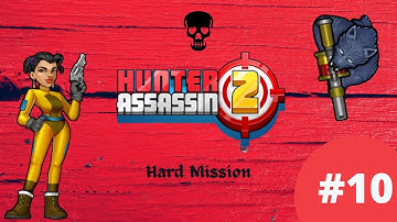 Hunter Assassin 2: Level 10 | Complete Walkthrough | Hard Mission 💀|  Riley Assassin vs Wolf Boss