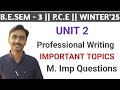 P.C.E. || UNIT 2 || B.E. SEM 3 || M. IMP QUESTIONS || GTU WINTER 2025 ||