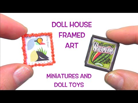 Miniature Framed Art For Your Dollhouse Diy Mini Art How To