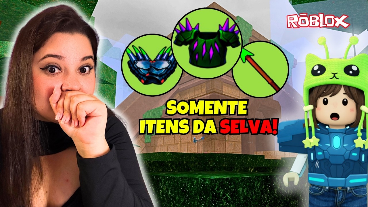 SOBREVIVI SOMENTE com ITENS DA SELVA no 99 NOITES NA FLORESTA!