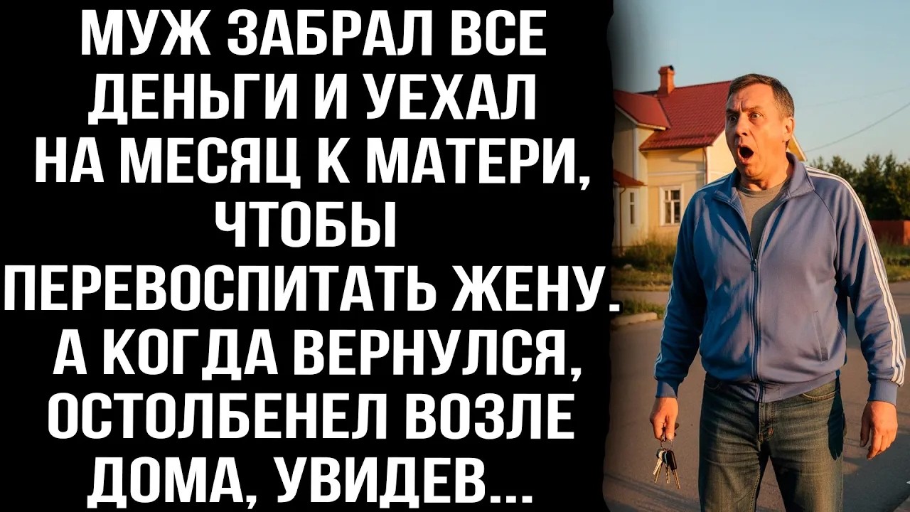 МУЖ ЗАБРАЛ ДЕНЬГИ И УЕХАЛ К МАТЕРИ ПЕРЕВОСПИТЫВАТЬ ЖЕНУ  ВЕРНУВШИСЬ, ОСТОЛБЕНЕЛ, УВИДЕВ ВОЗЛЕ Д