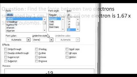 SuperScript in Microsoft Word 2007 / 2010