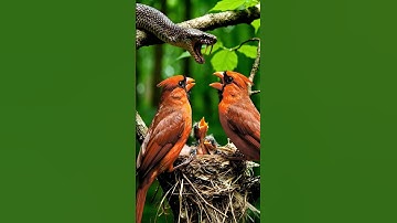 Life or Death: Mother Bird Defends Chicks from Hungry Snake 🐦🐍🔥