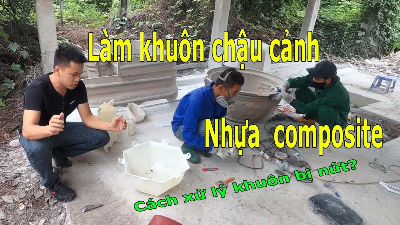 Cách làm khuôn chậu cảnh bằng composite | Khuôn Tổng... - youtube