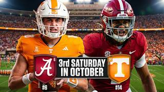 #6 Alabama vs #14 Tennessee Third Saturday in October Full Game HD NCAAF 10/17/2026