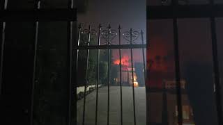 House on fire on Franklin,no Fireman,no LAPD,Resources spread thin,my gf gave her mask to a Lil girl