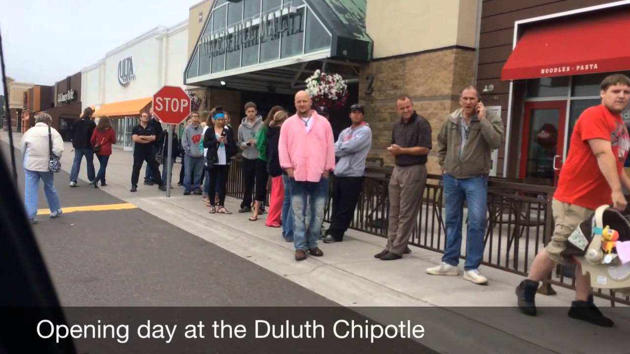 Opening Day at the Duluth Chipotle YouTube