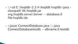 HSQLDB Tutorial