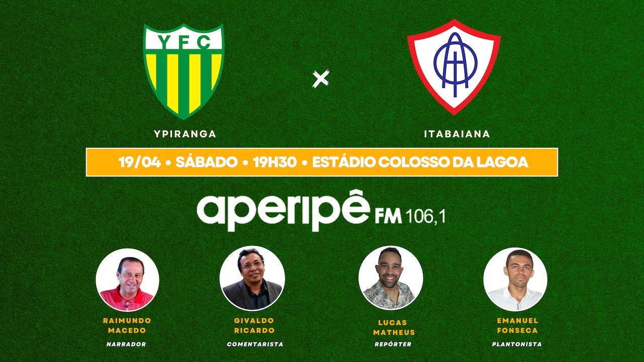 AO VIVO: YPIRANGA 3 x 2 ITABAIANA | SÉRIE C | 2ª RODADA | 19/04/2025 ...