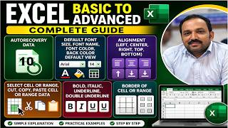 Excel Basic to Advanced in Hindi | Formatting, Alignment, Copy Paste &amp; All Tools