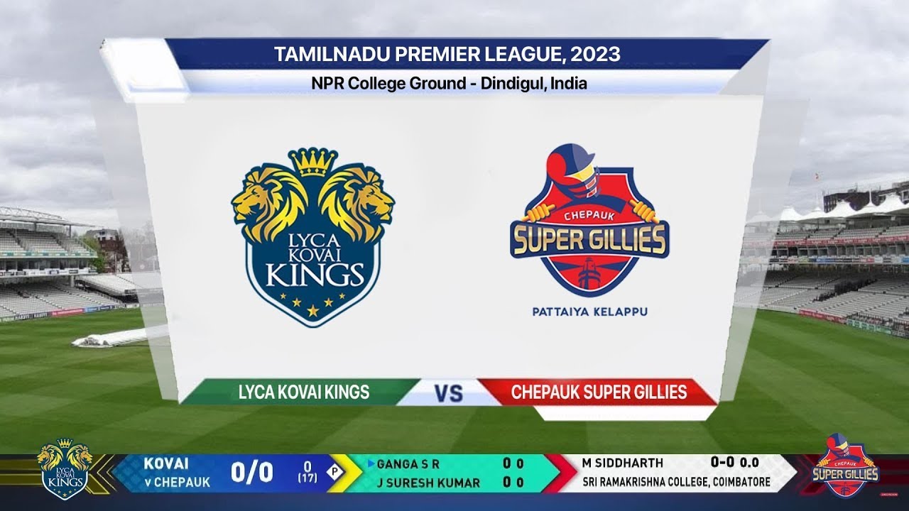 🔴 TNPL Live Match Today: LKK vs CSG Live | Lyca Kovai Kings v Chepauk Super Gillies | TNPL 2023 Live