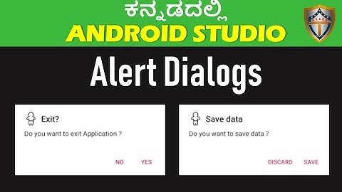 #android Creating an Alert Dialog When the Back Button is Pressed in Android | in kannada