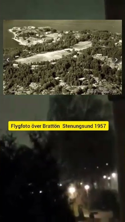 Flygfoto över Brattön  Stenungsund 1957