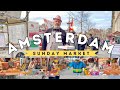 AMSTERDAM SUNDAY MARKET PART 1 ft. Rokin | The Netherlands Walking Tour 2023 [4K HD]