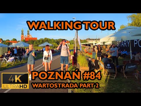⁴ᴷ⁶⁰ ?? Poznan/Poland Walking Tour - #84 - Spring Warta River Walk (June 2022) [4K]