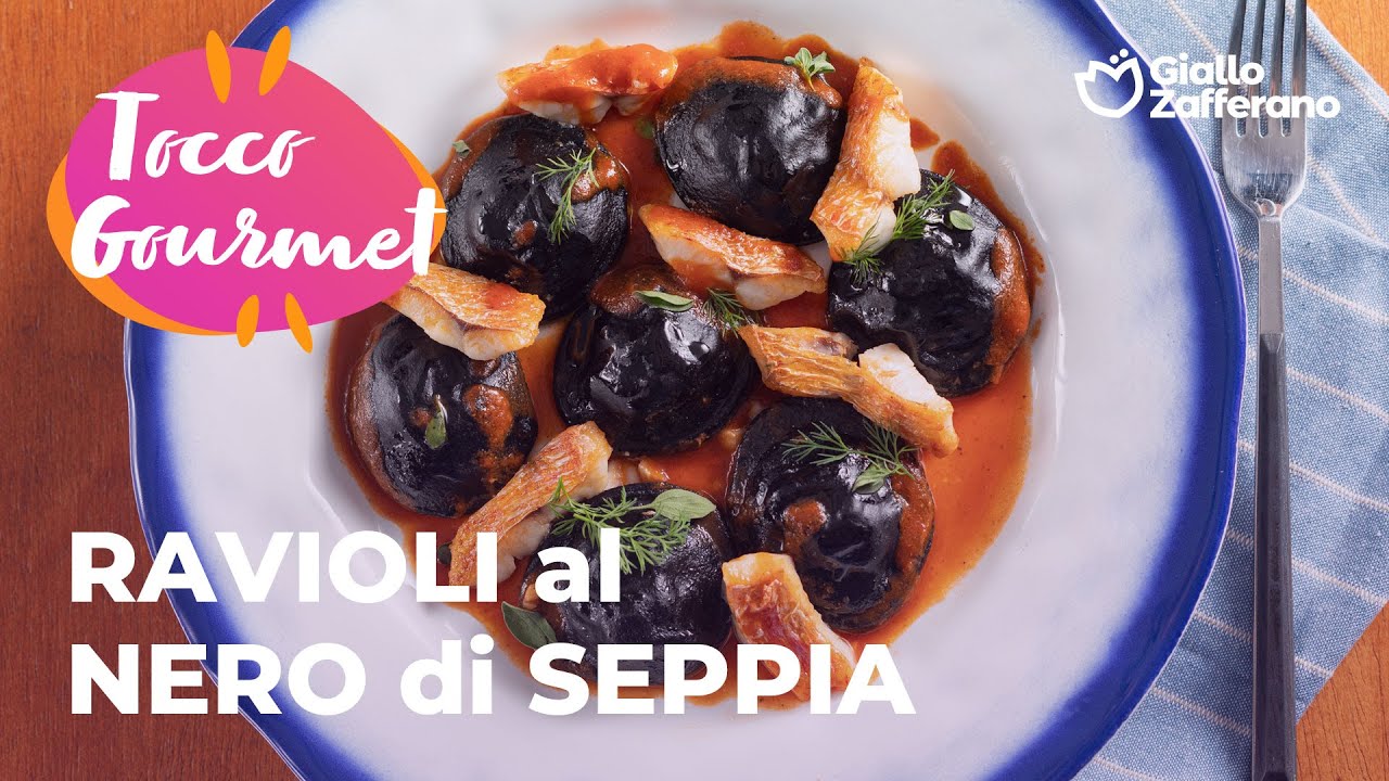 🖤 RAVIOLI al NERO di SEPPIA con TRIGLIE in GUAZZETTO😍🔥