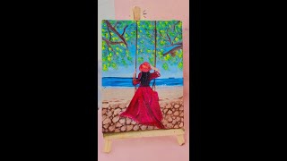Easy Canvas Painting Ideas | Painting Ideas For Beginners Step By Step#4 #tranding 보름달 그리기 screenshot 4
