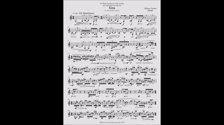 Elliott Carter - Gra (with score) - Sammy Lesnick