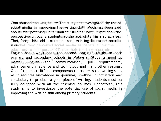 The Potential Use of Social Media on Malaysian Primary Students to Improve Writing IJEP 2019 74 450 class=