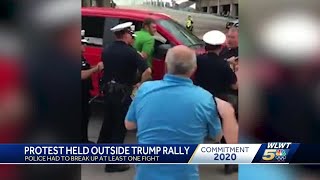 Protests held outside Trump rally