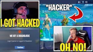 Tfue Reacts to NickMercs Getting *HACKED* Live on Stream!! (BANNED)